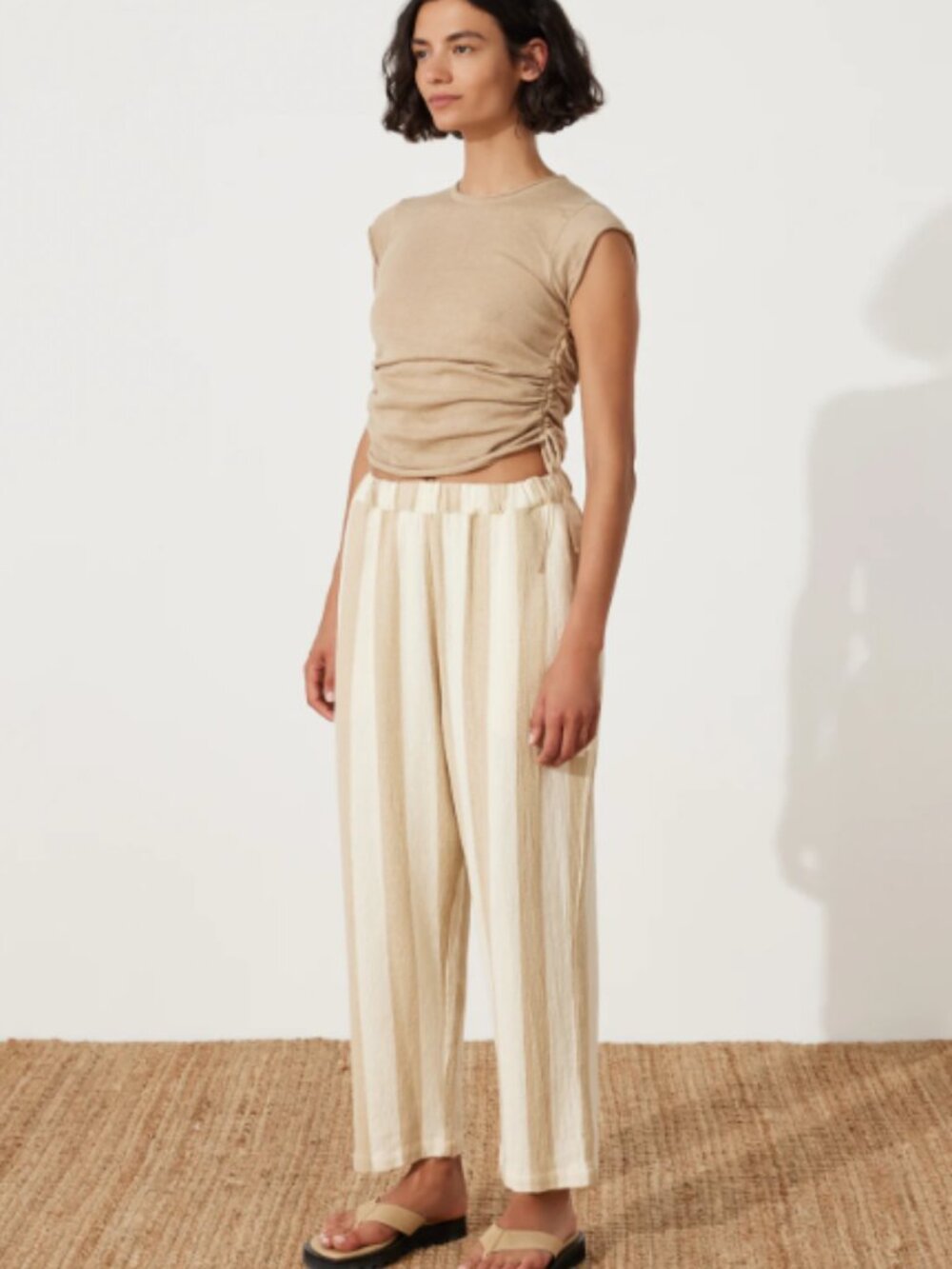 Zulu & Zephyr Natural Stripe Organic Cotton Pant